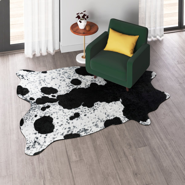 Mercury Row® Albury Cowhide Black Rug & Reviews Wayfair